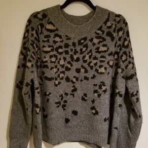 Rag & Bone Isadora Leopard Wool Alpaca Sweater